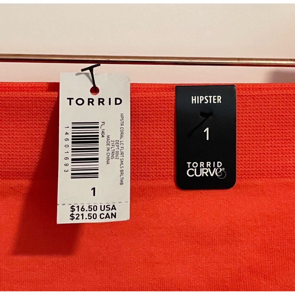 Torrid Coral Hipster Flirt Panties NWT Size 1 (14/16) - Picture 3 of 12